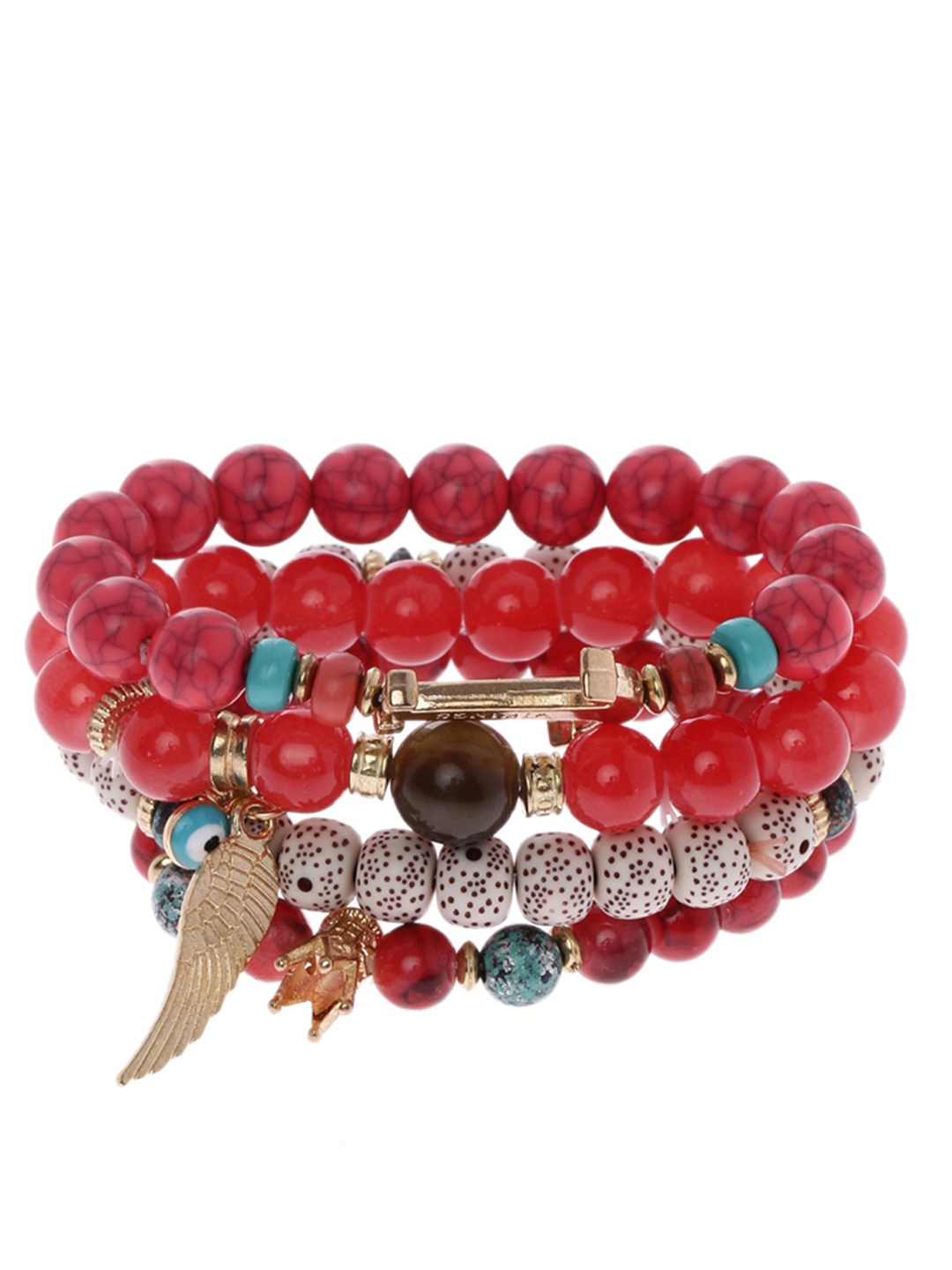 

Shining Diva Fashion Red Metal Contemporary Bracelet