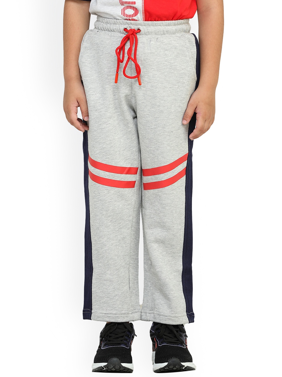 

toothless Boys Loose Fit Easy Wash Cotton Trousers, Grey melange
