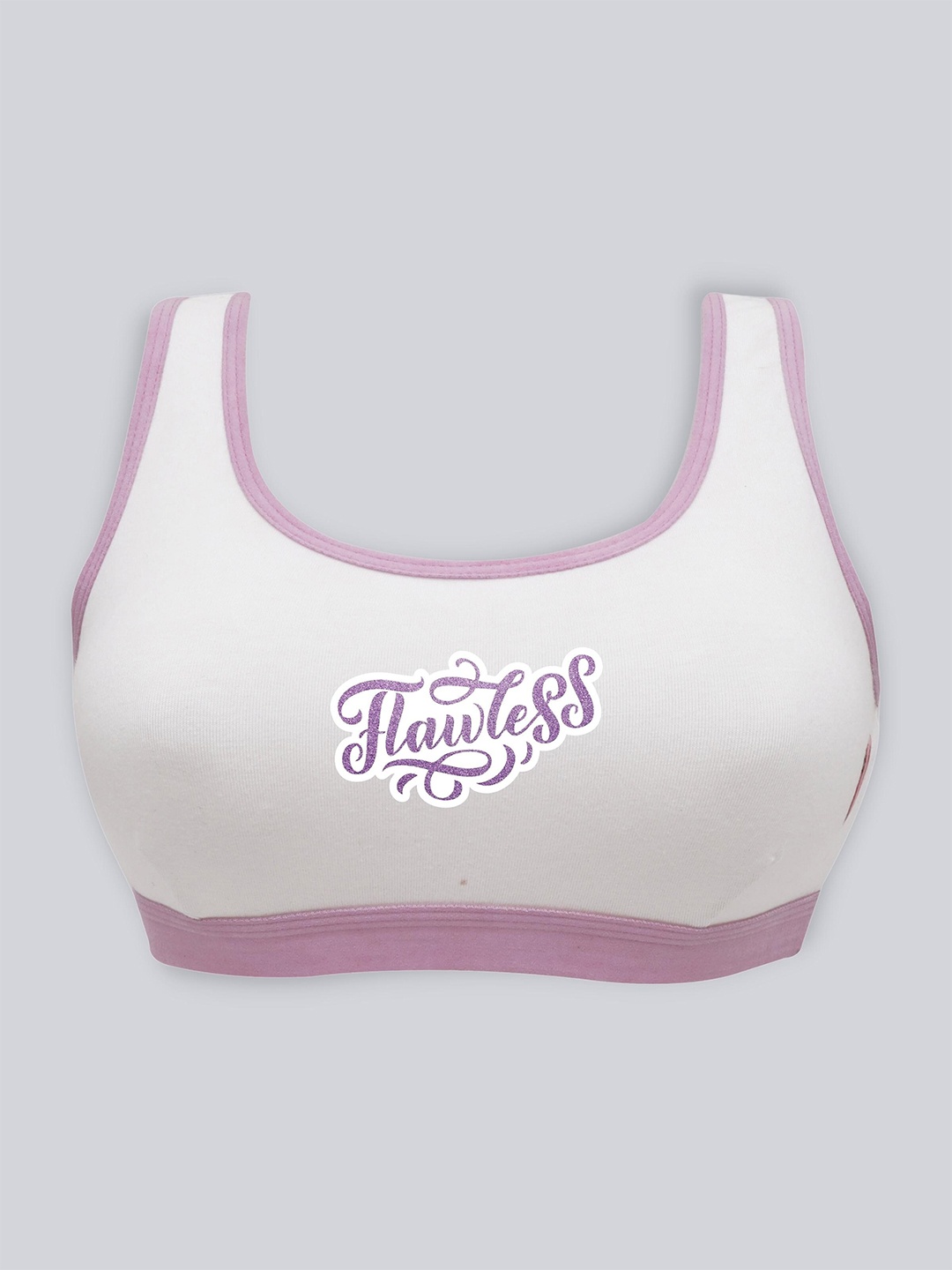 

DChica Typography All Day Comfort Seamless Full Coverage Bra, White