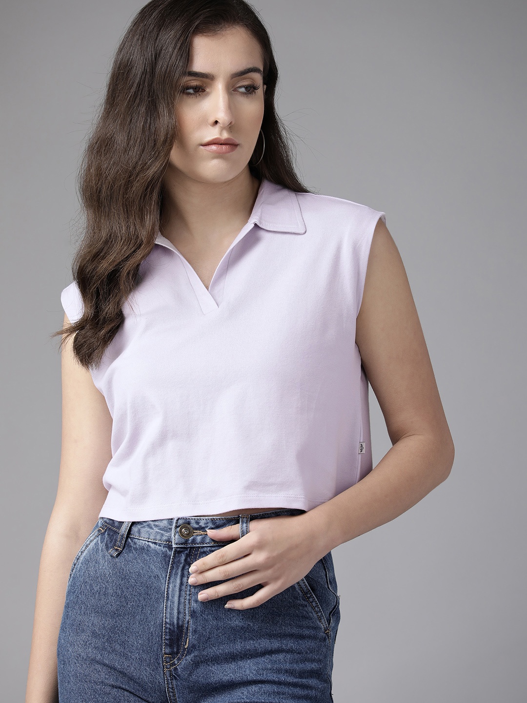 

The Roadster Lifestyle Co. Polo Collar T-shirt, Lavender