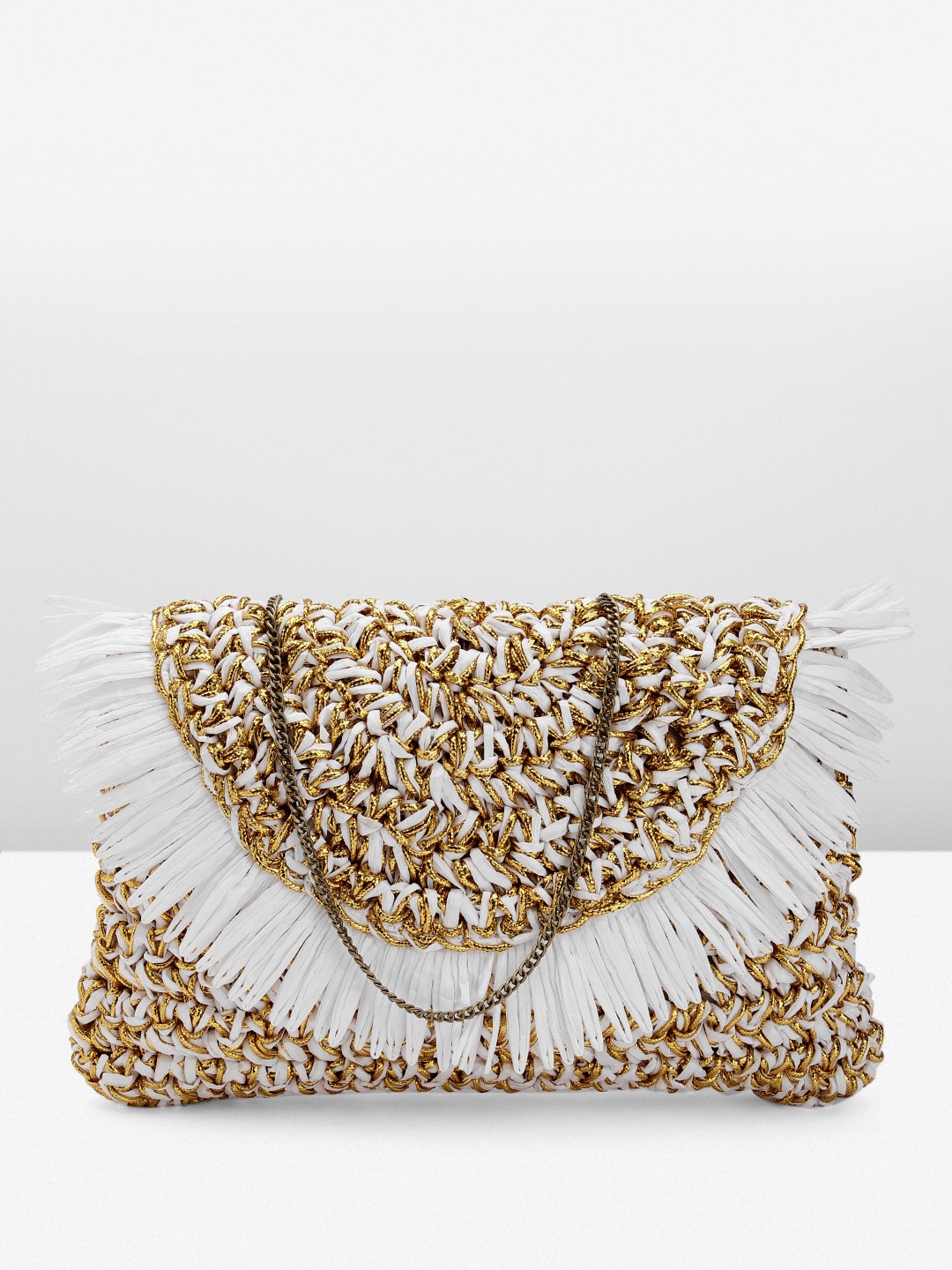 

Anouk Women Basket Weave Structured Sling Bag, White