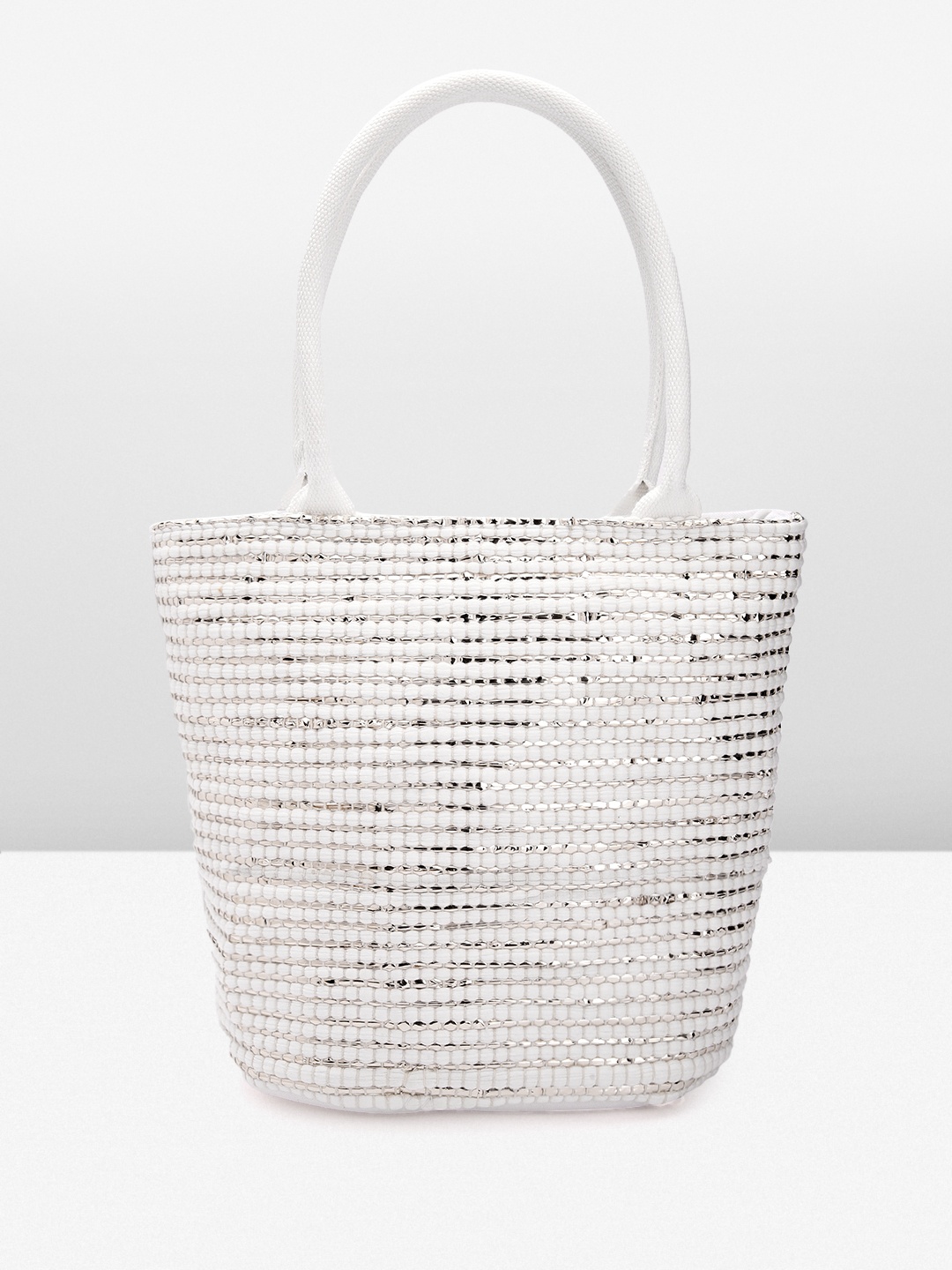 

Anouk Women Textured Structured Shoulder Bag, White
