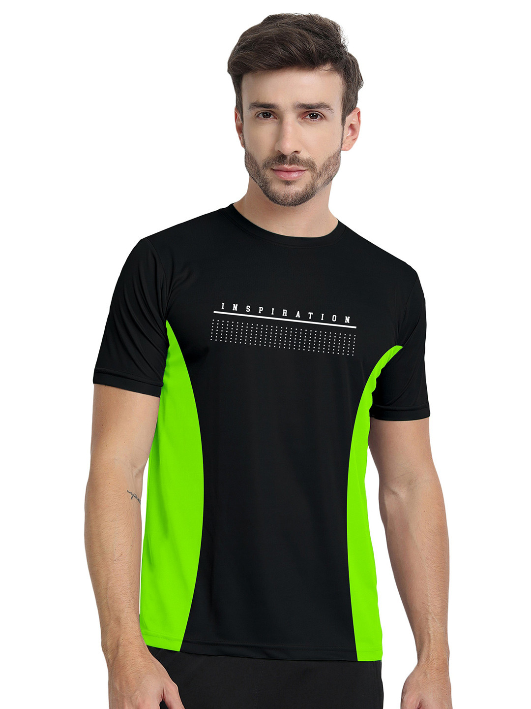 

FTX Colourblocked Round Neck T-shirt, Black