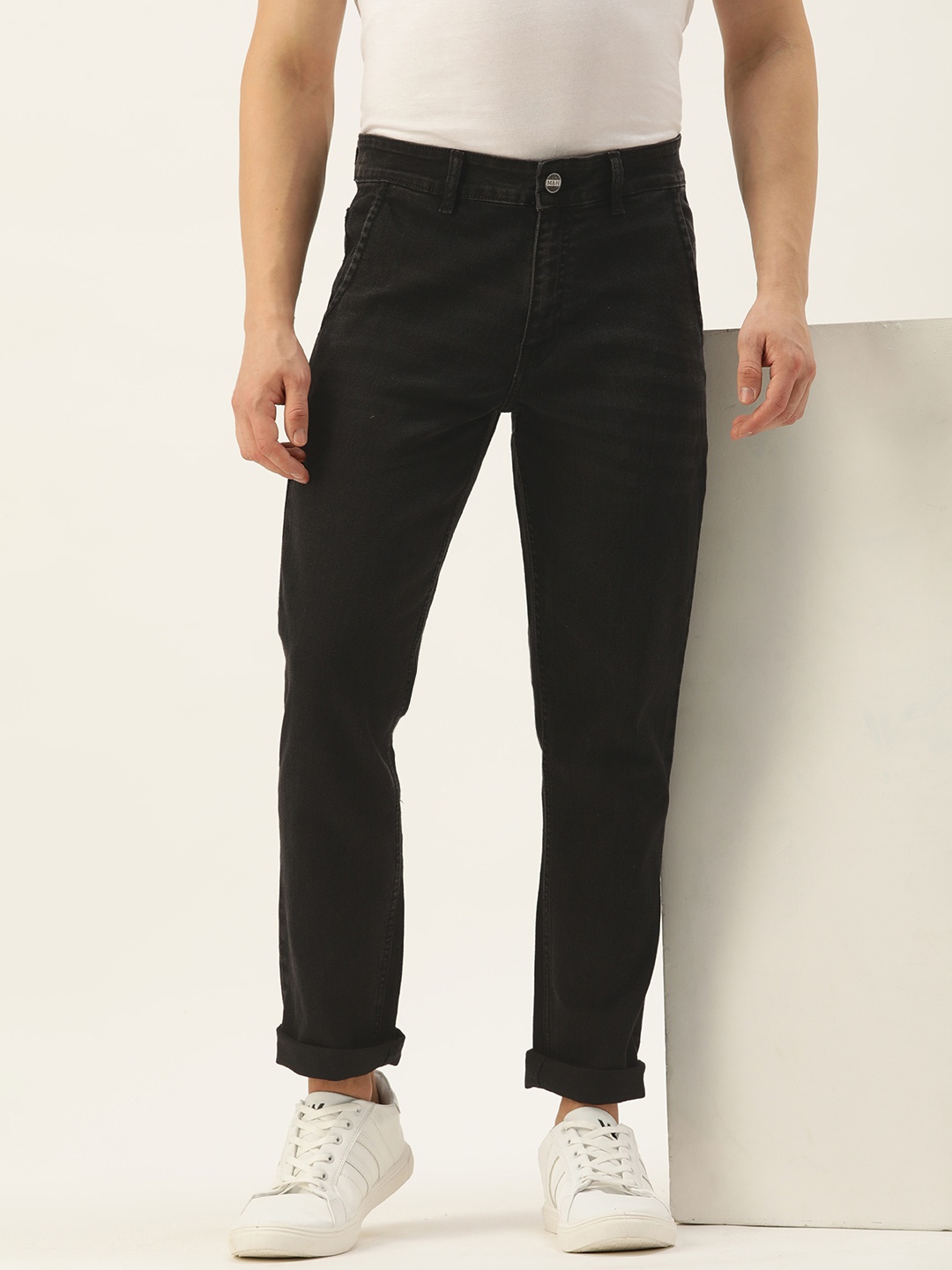 

Mast & Harbour Men Stretchable Slim Fit Casual Jeans, Black