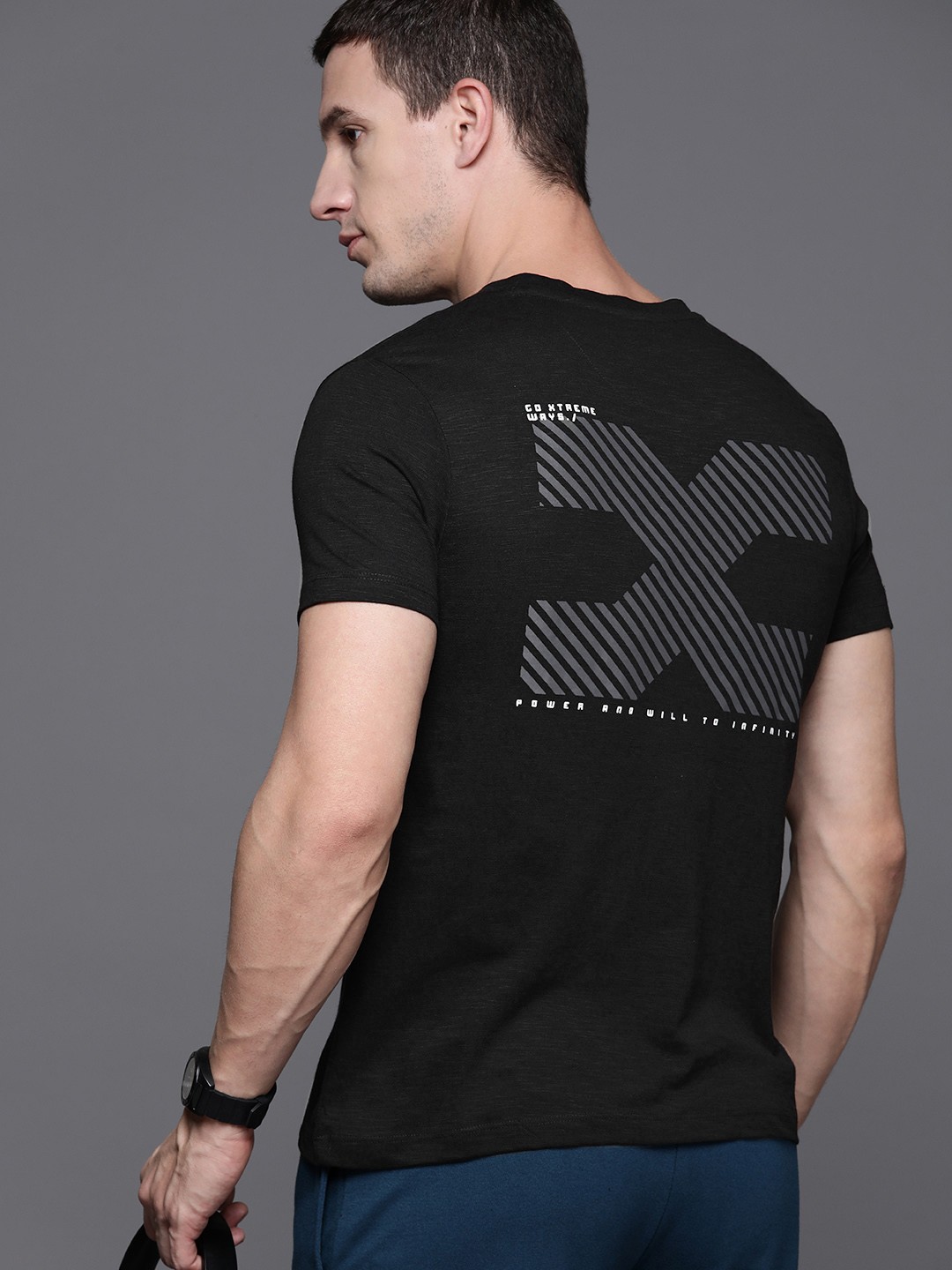 

HRX by Hrithik Roshan Lifestyle Printed T-shirt, Black
