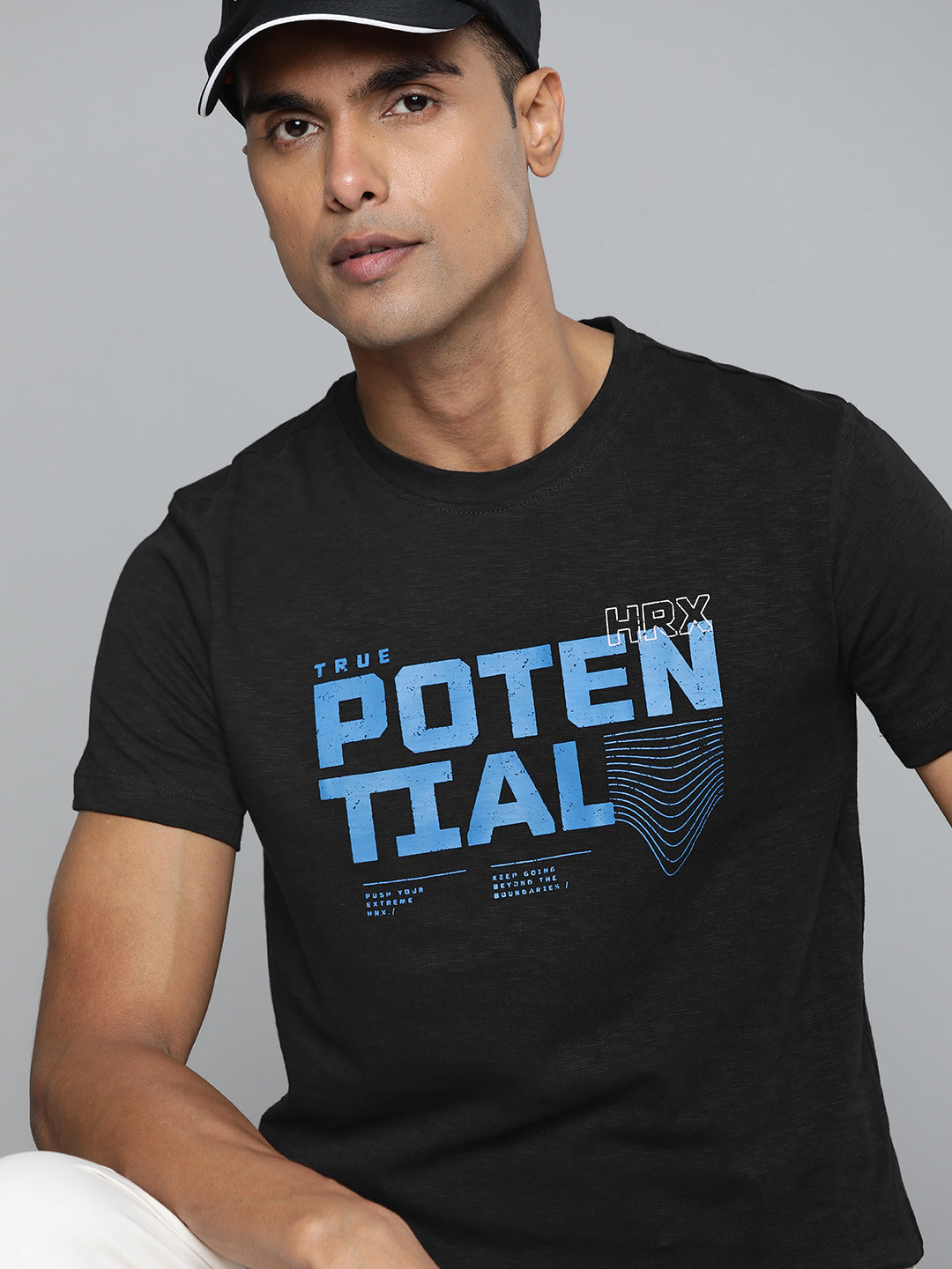 

HRX by Hrithik Roshan Typography Printed Lifestyle T-shirt, Black