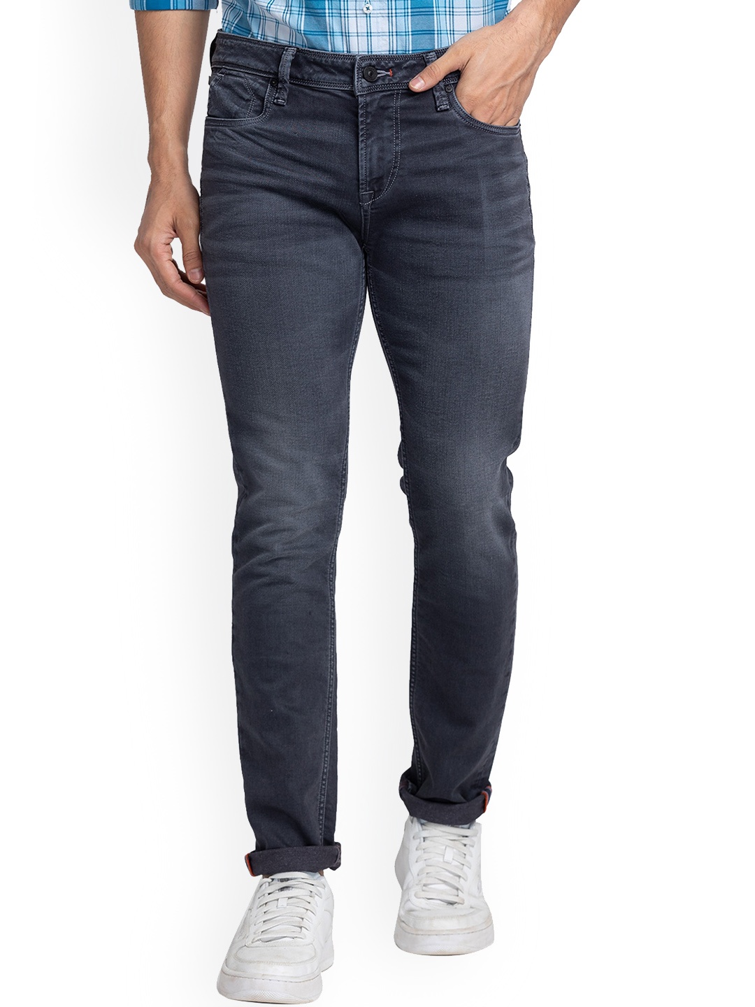 

Killer Men Straight Fit Light Fade Stretchable Cotton Jeans, Grey