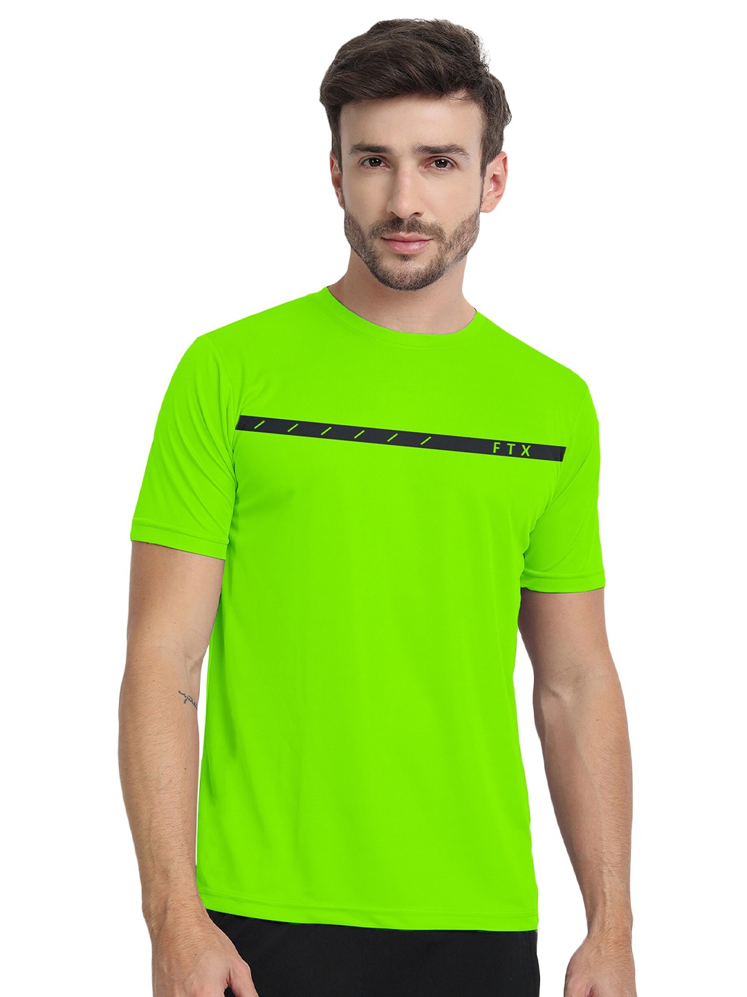 

FTX Round Neck Short Sleeves T-shirt, Green