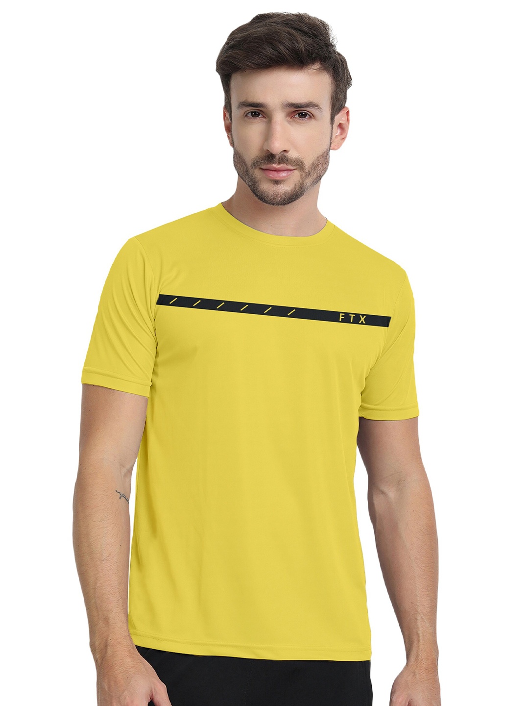 

FTX Round Neck Short Sleeves T-shirt, Gold