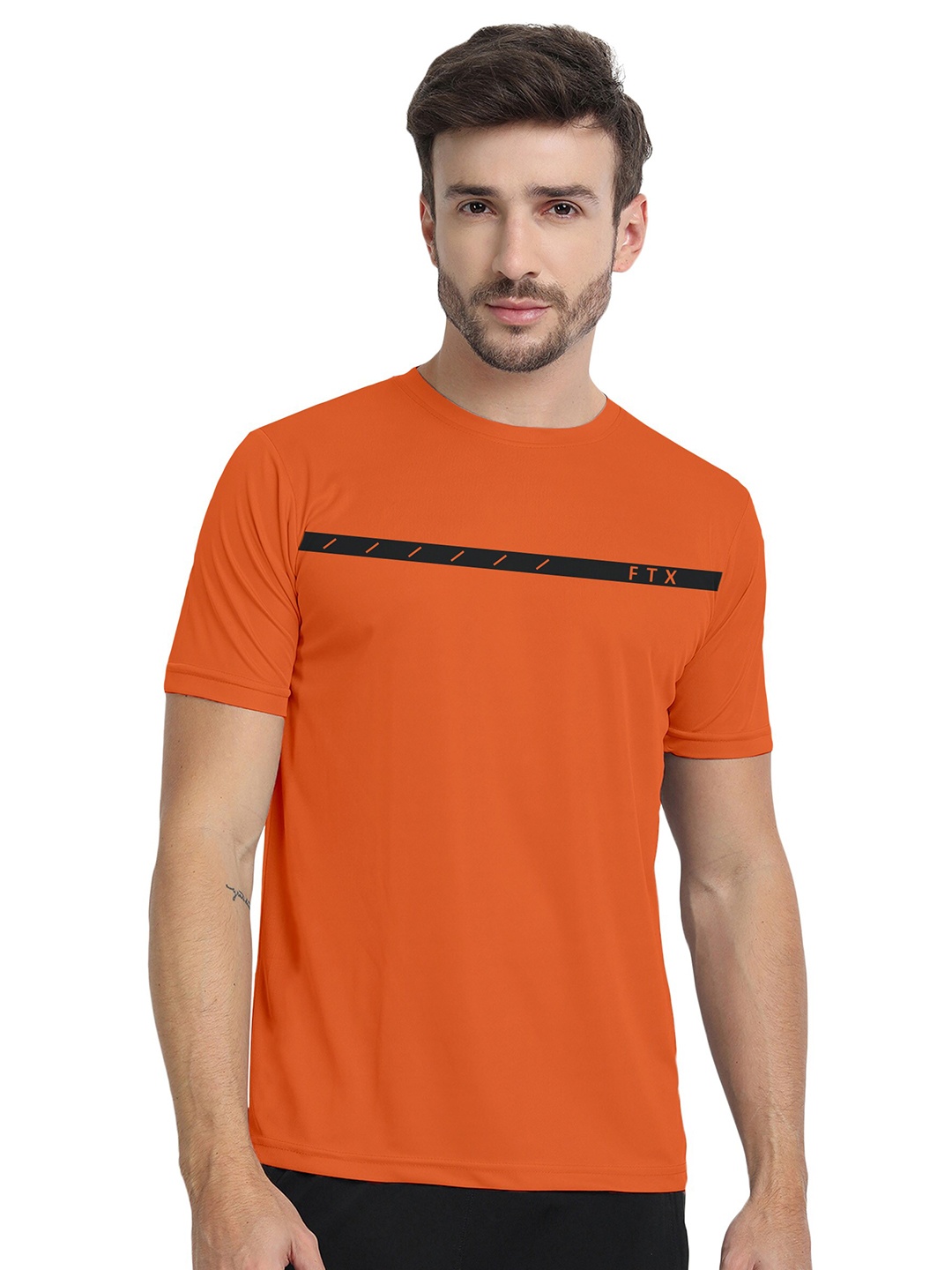 

FTX Casual Round Neck T-shirt, Orange