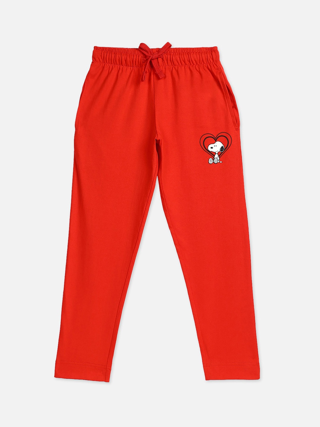 

Kids Ville Girls Peanuts Printed Lounge Pants, Red