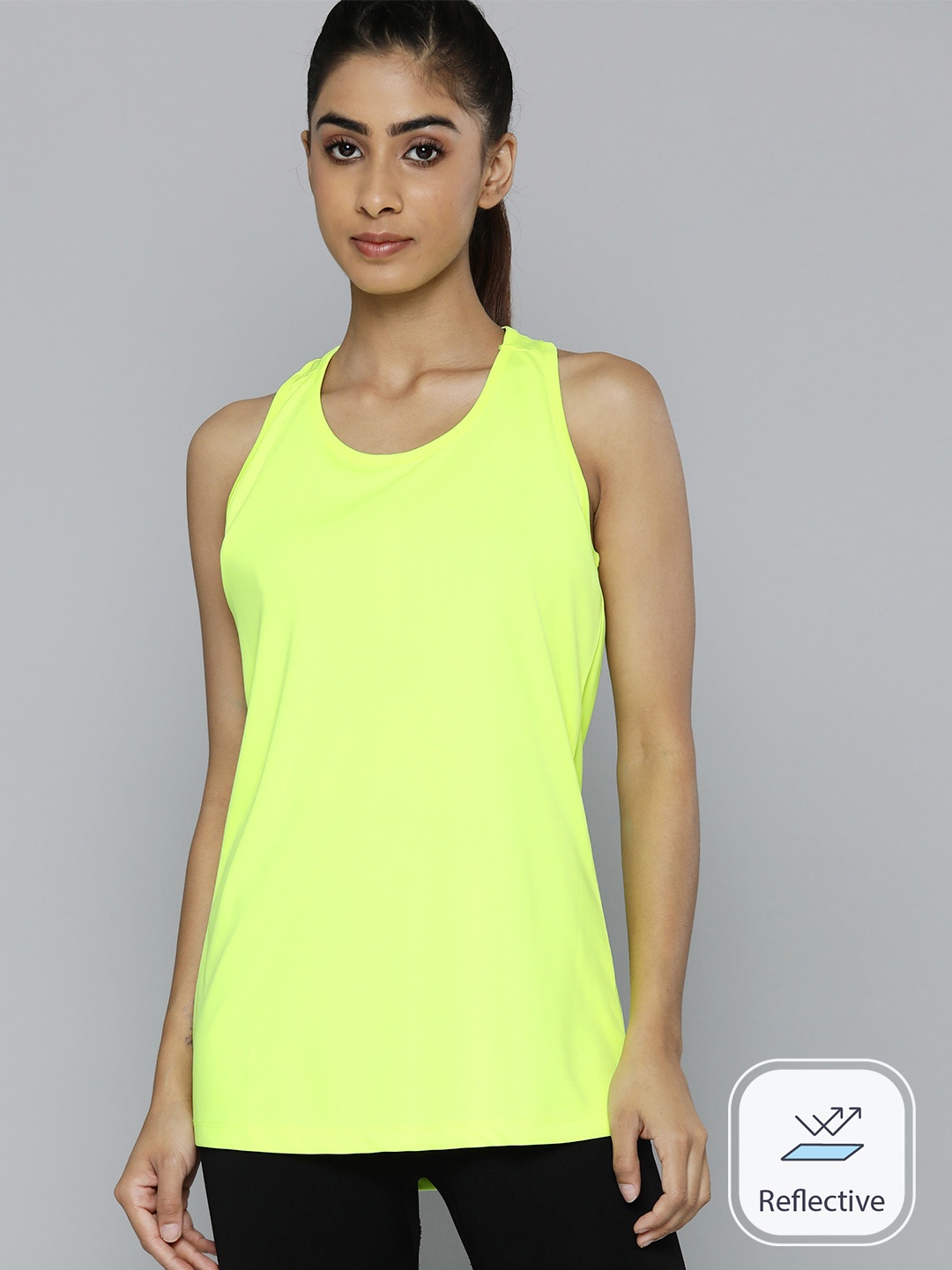 

HRX by Hrithik Roshan Women Rapid-Dry Training T-shirt, Fluorescent green