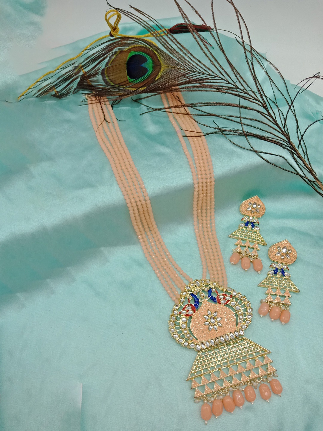 

AASHISH IMITATION Gold-Plated Stone-Studded & Beaded Jewellery Set