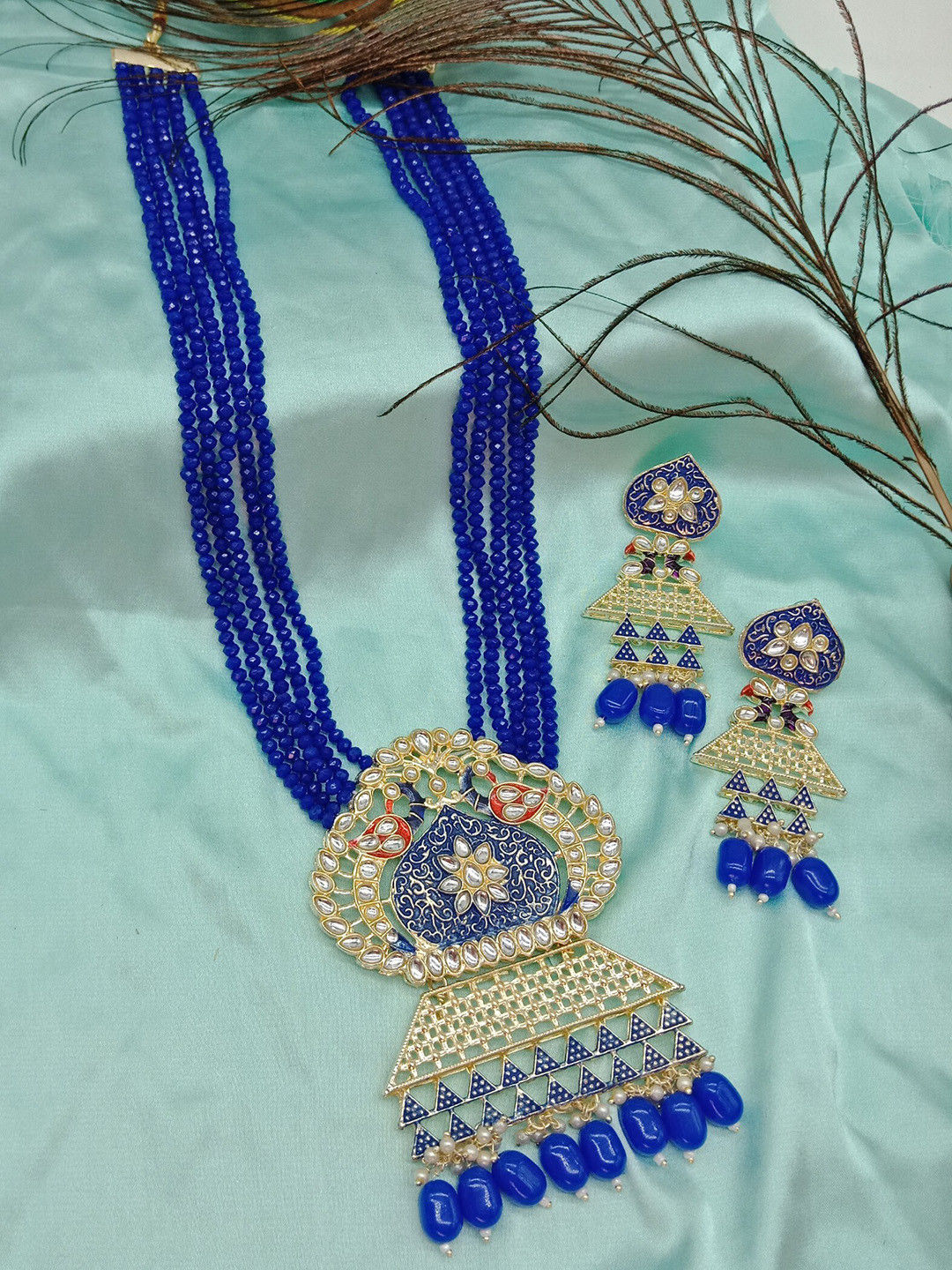 

AASHISH IMITATION Gold-Plated Stone-Studded & Beaded Jewellery Set