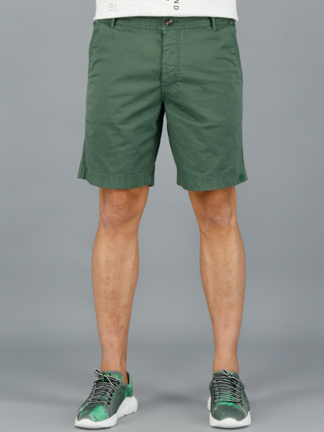 

FREESOUL Men Mid Rise Shorts, Green