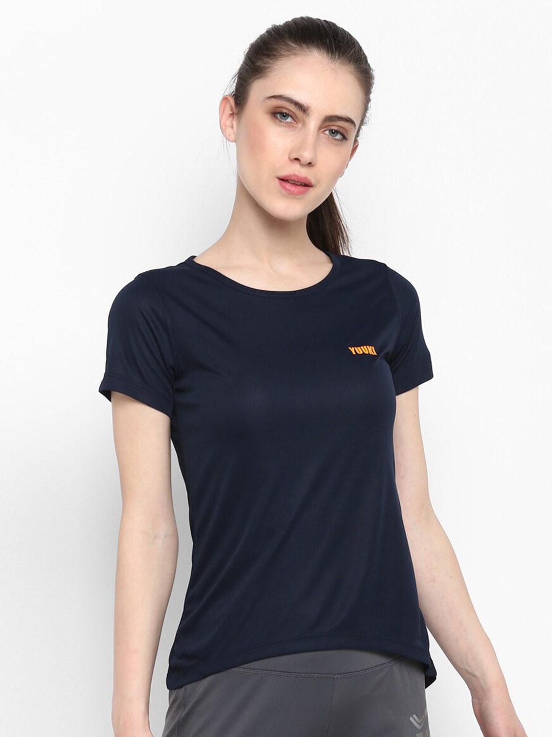 

Yuuki Round Neck Antimicrobial Sports T-shirt, Navy blue