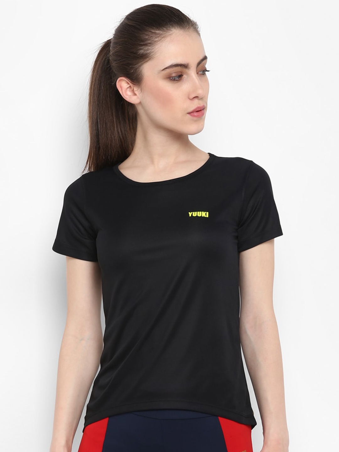 

Yuuki Round Neck Antimicrobial Sports T-shirt, Black