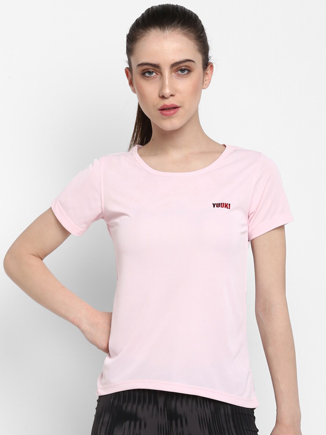 

Yuuki Round Neck Antimicrobial T-shirt, Pink