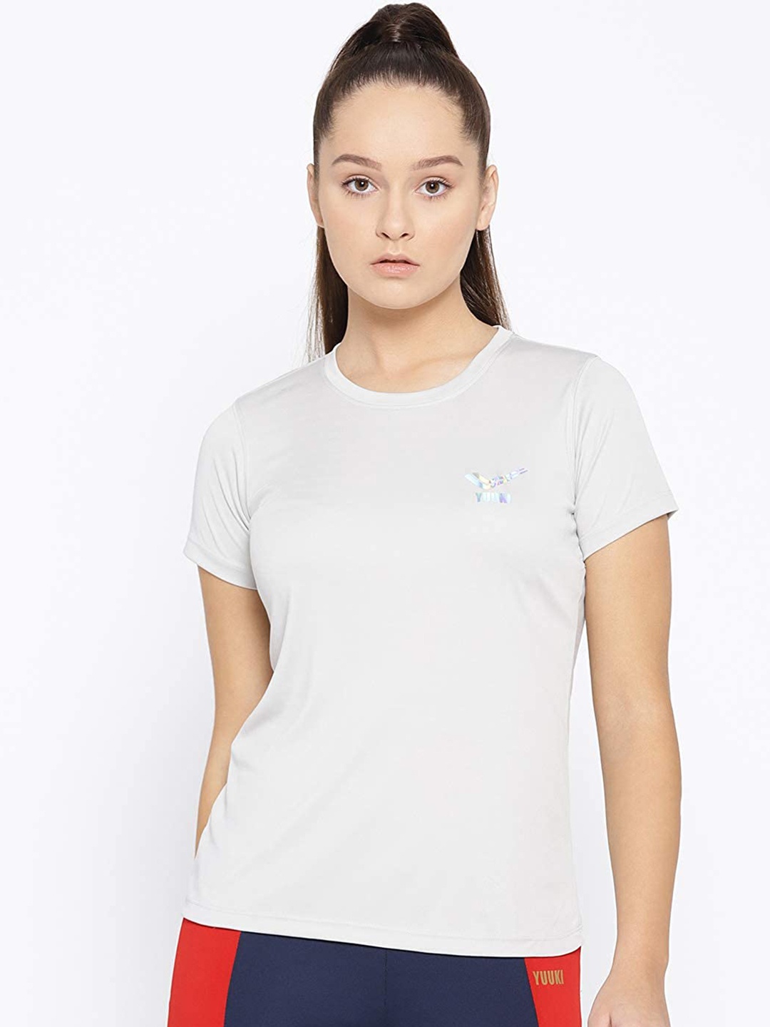 

Yuuki Round Neck Antimicrobial T-shirt, Grey