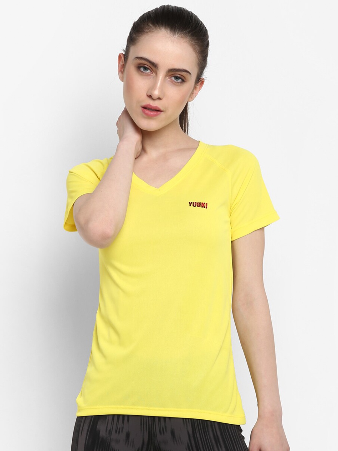 

Yuuki V-Neck Antimicrobial T-shirt, Yellow