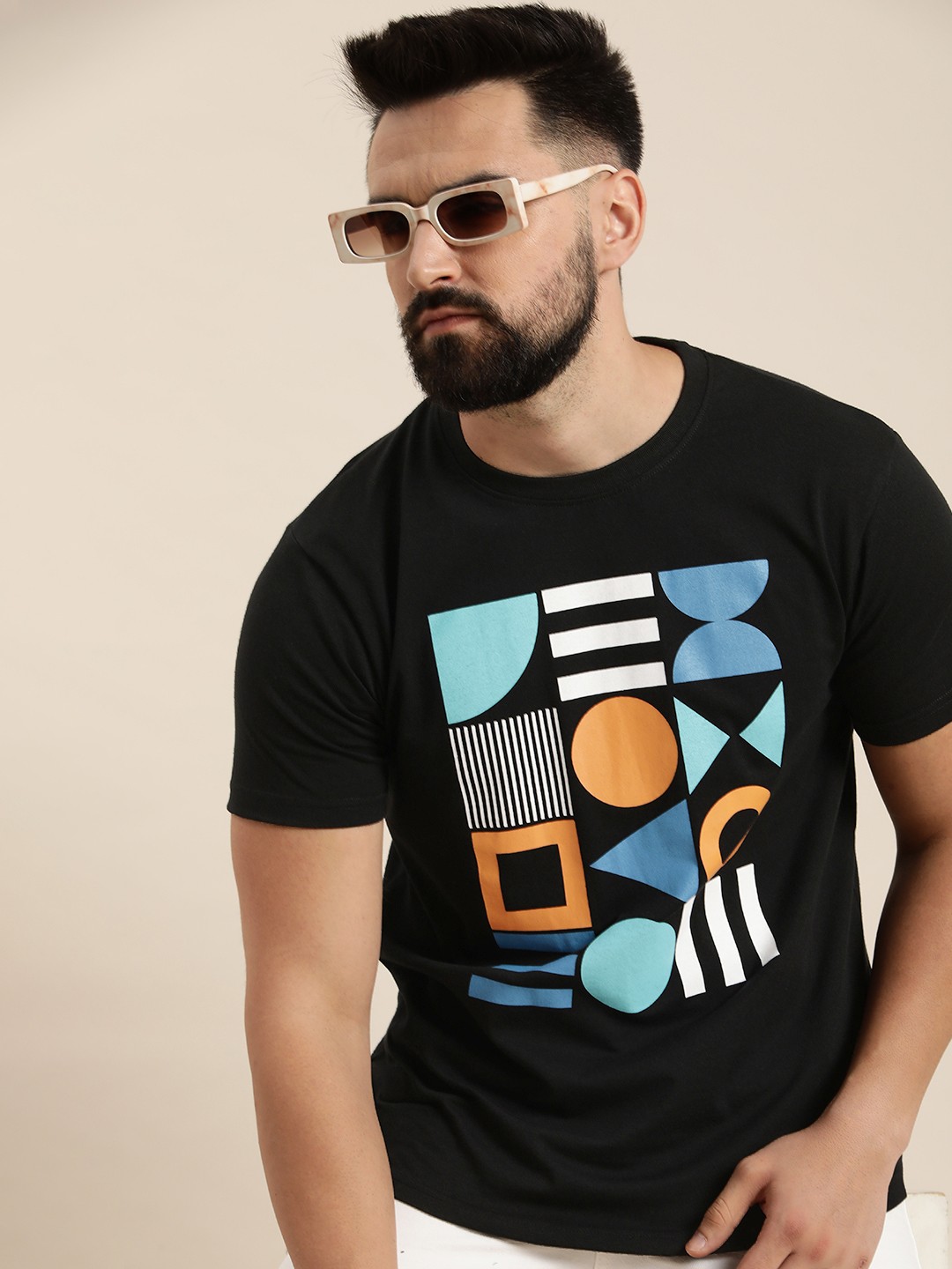 

Moda Rapido Graphic Printed T-shirt, Black