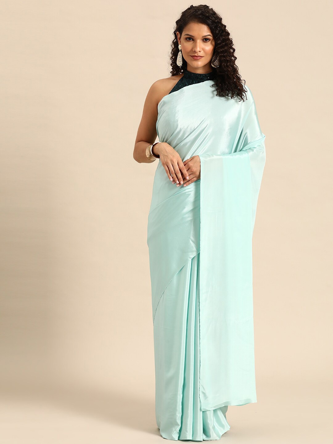 

Pisara Pure Georgette Saree, Sea green