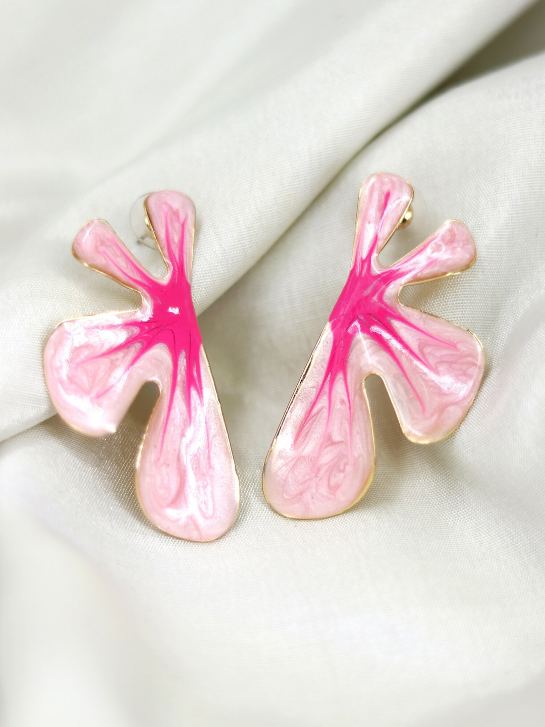 

Bellofox Pink Contemporary Studs Earrings