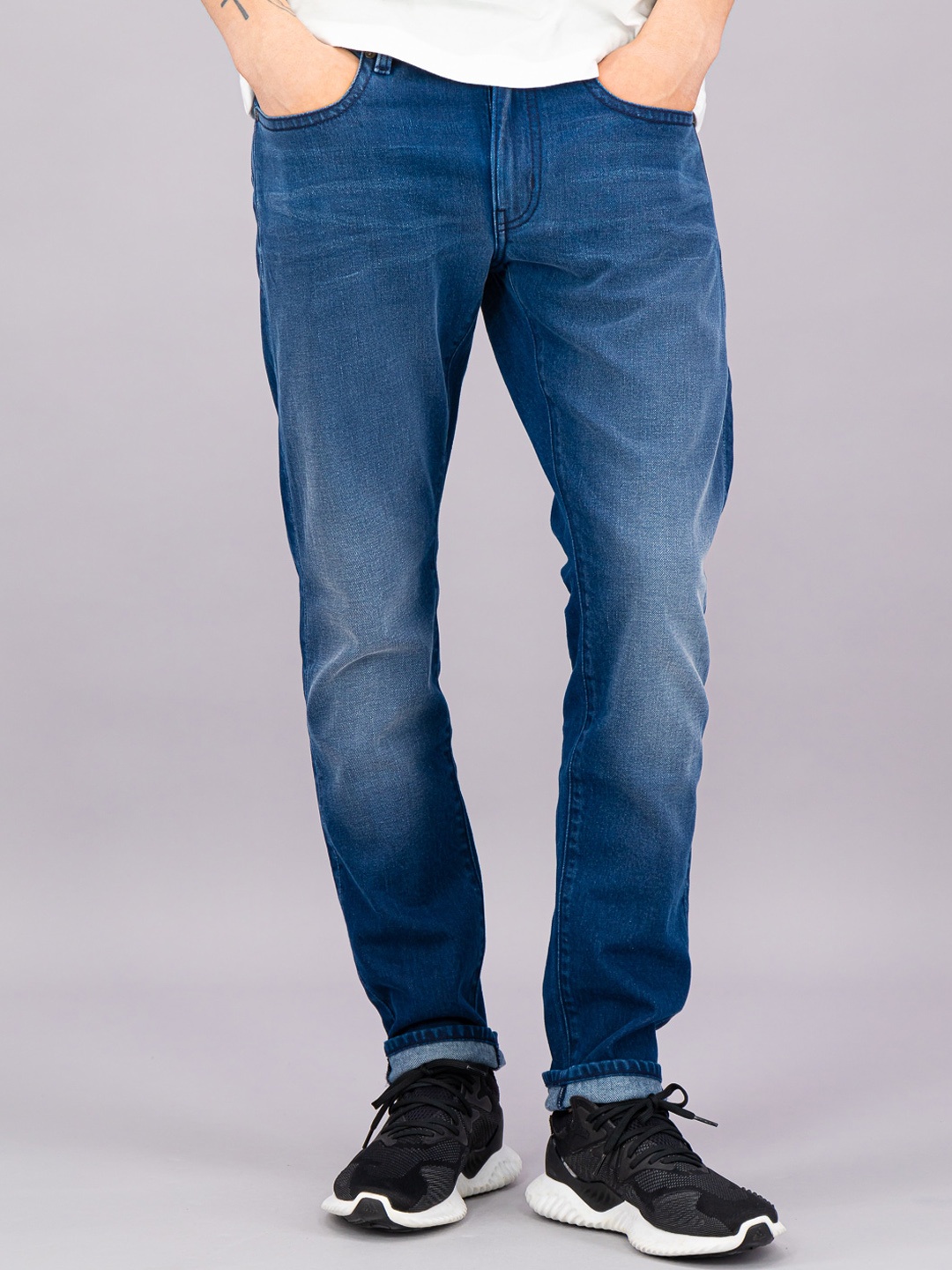 

FREESOUL Men Heavy Faded Jeans, Blue