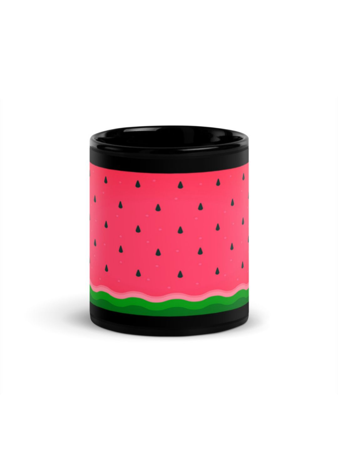 

RISH Black & Red Printed Ceramic Glossy Coffee Mug 325 ml