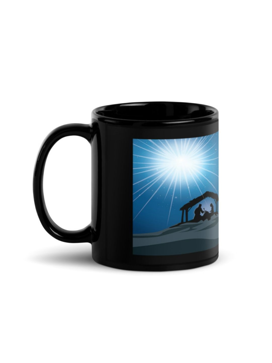 

RISH Black & Blue Printed Ceramic Glossy Coffee Mug - 325 ML