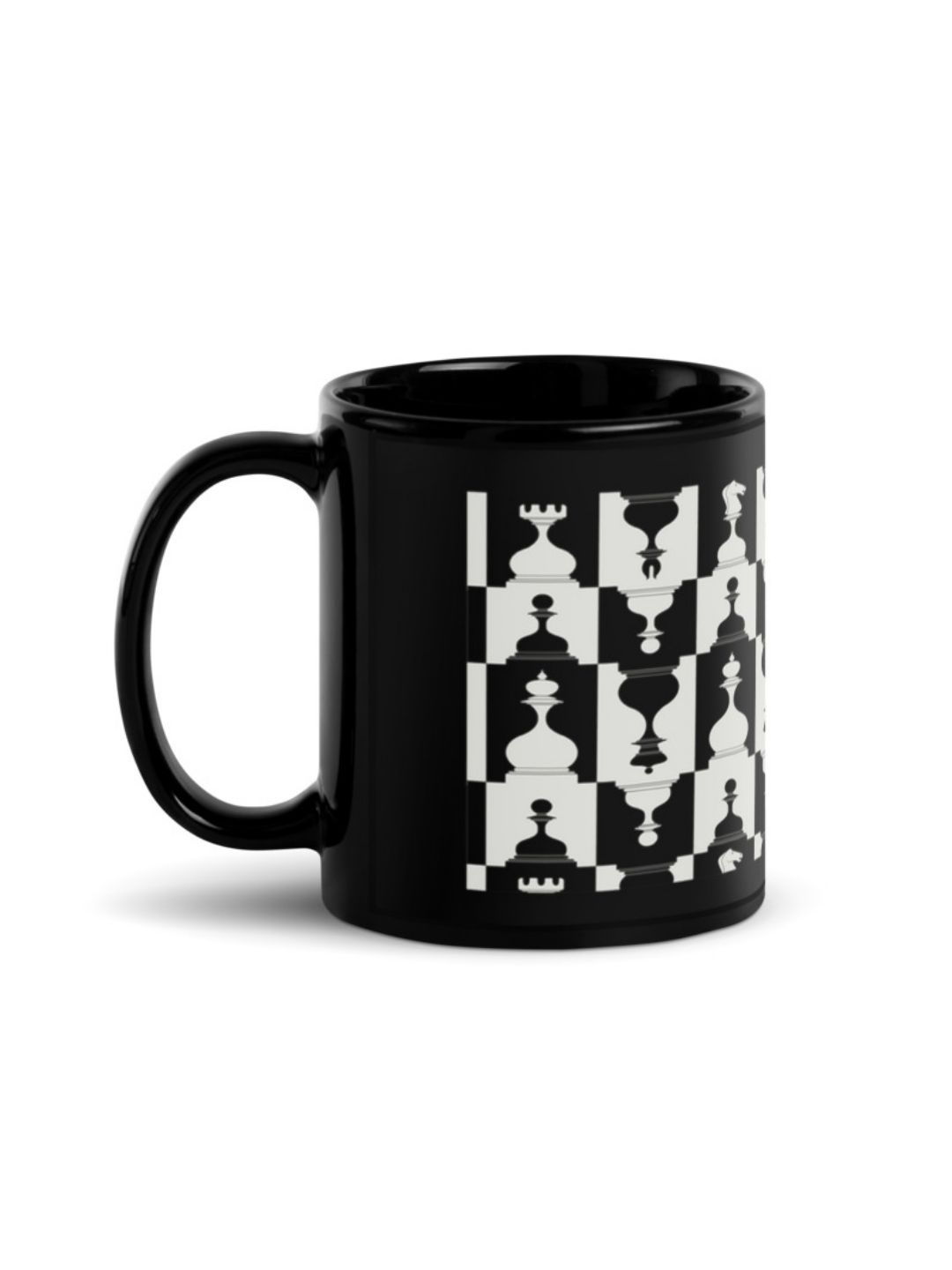

RISH Black & White Printed Ceramic Glossy Coffee Mug - 325 ML