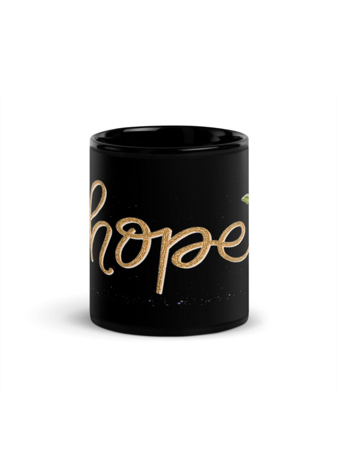 

RISH Black & Gold-Toned Printed Ceramic Glossy Coffee Mug - 325 ML