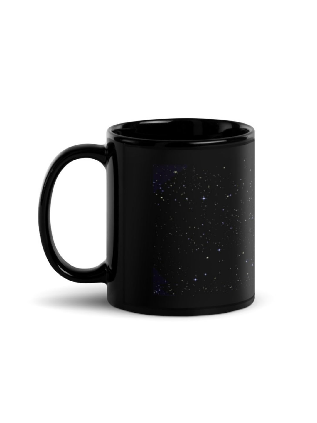 

RISH Black Printed Ceramic Glossy Coffee Mug 325 ml