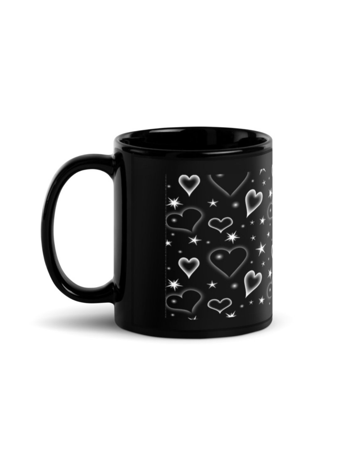 

RISH Black & White Printed Ceramic Glossy Coffee Mug 325 ml
