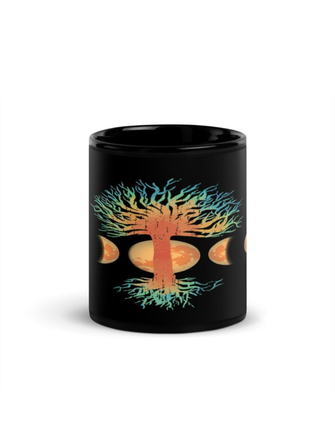 

RISH Black & Orange Printed Ceramic Glossy Mug-325ml