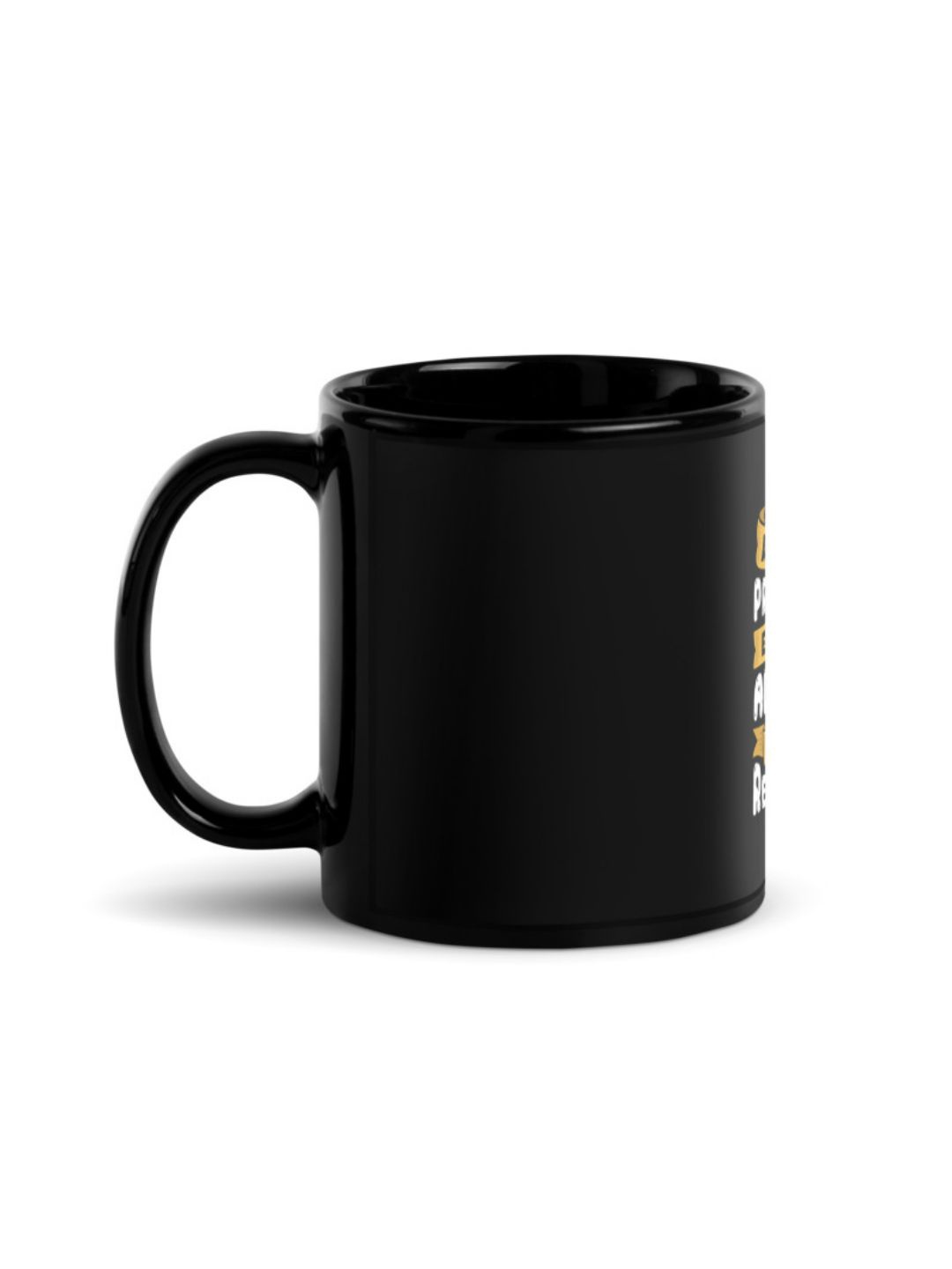 

RISH Black & Yellow Printed Ceramic Glossy Mug-325ml