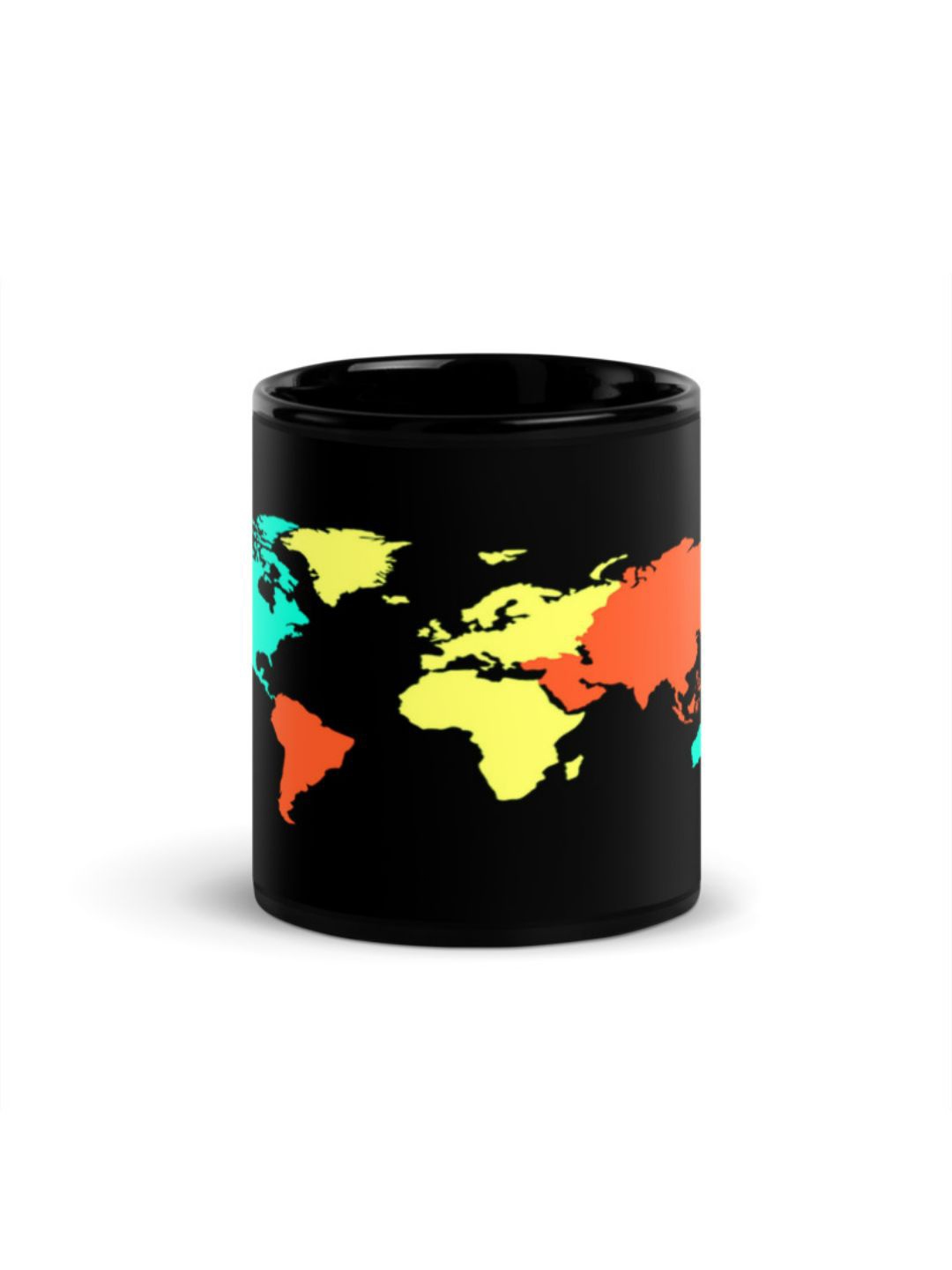 

RISH Black & Yellow Printed Ceramic Glossy Coffee Mug 325 ml