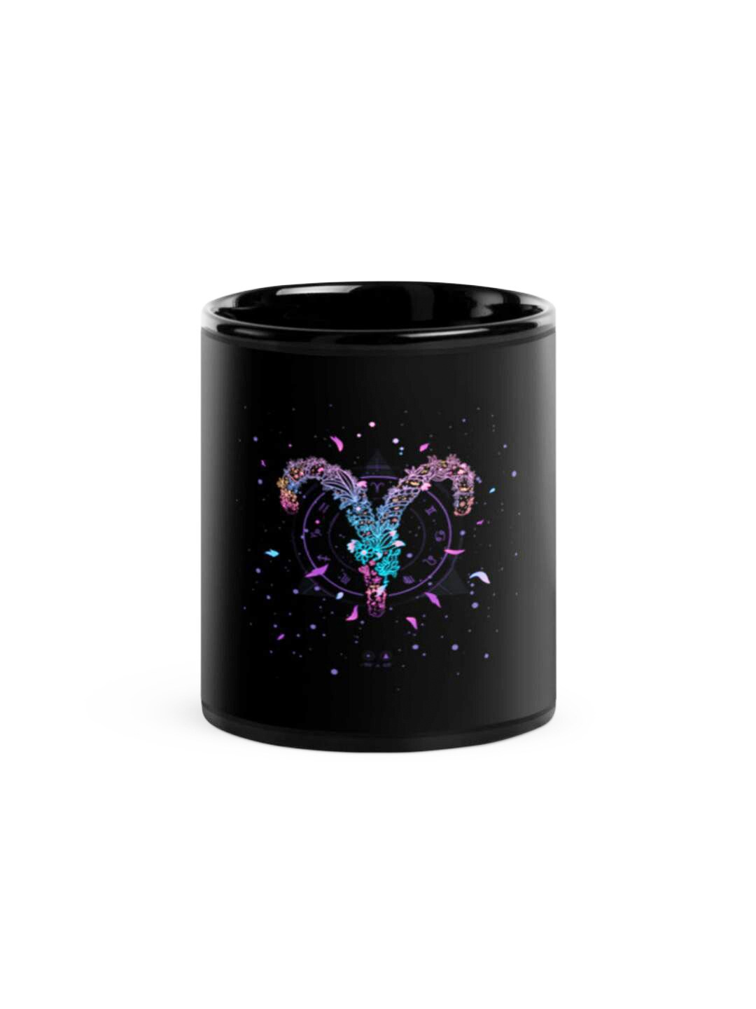 

RISH Black & Pink Printed Ceramic Glossy Coffee Mug 325 ml