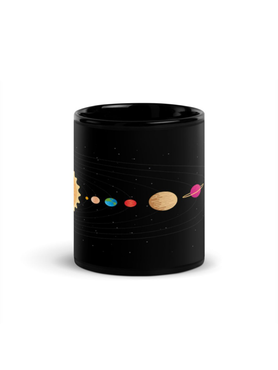 

RISH Black & Yellow Printed Ceramic Glossy Coffee Mug 325 ml
