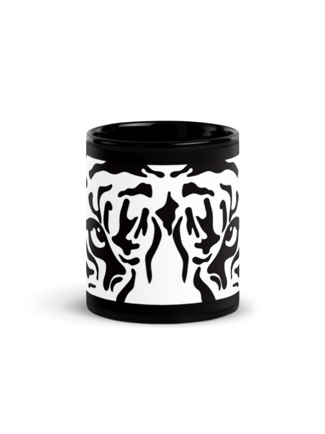 

RISH Black & White Printed Ceramic Glossy Coffee Mug 325 ml