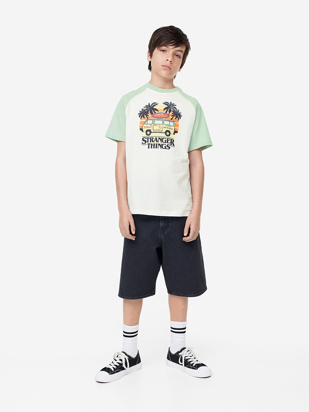 

H&M Printed Pure Cotton T-Shirt, White