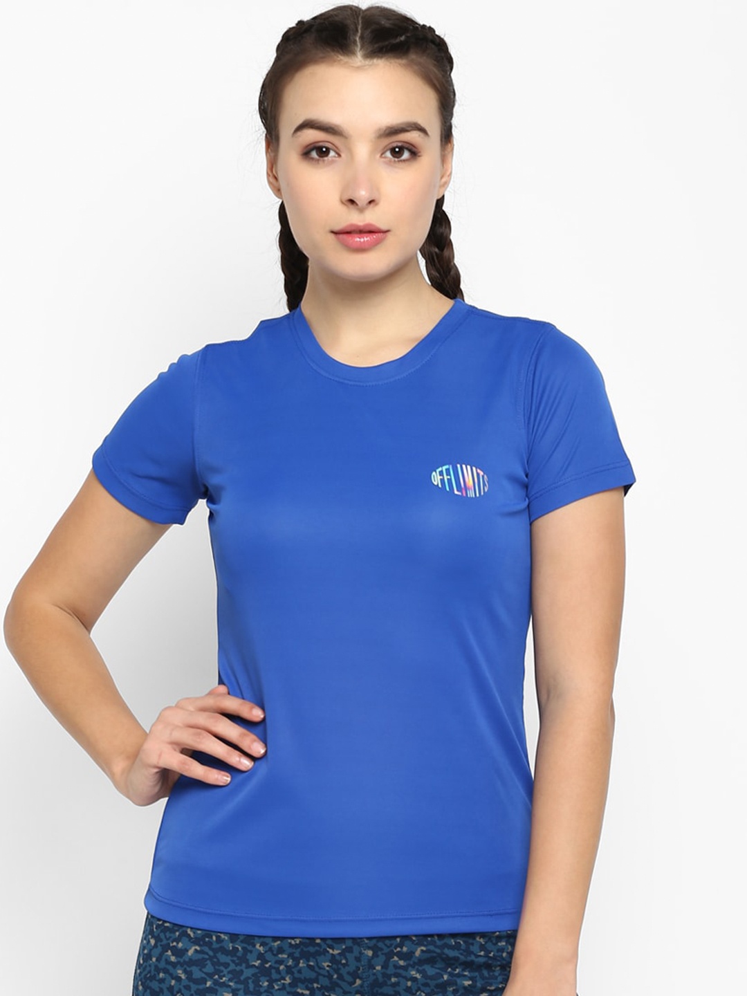 

OFF LIMITS Antimicrobial Round Neck T-shirt, Blue