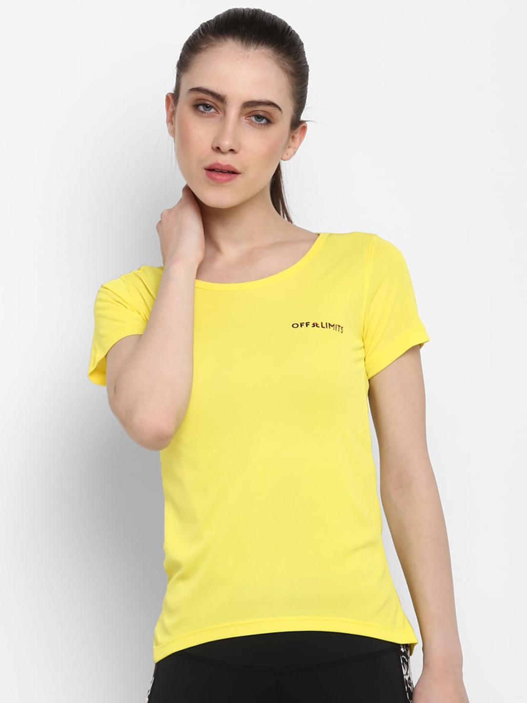 

OFF LIMITS Antimicrobial Round Neck T-shirt, Yellow