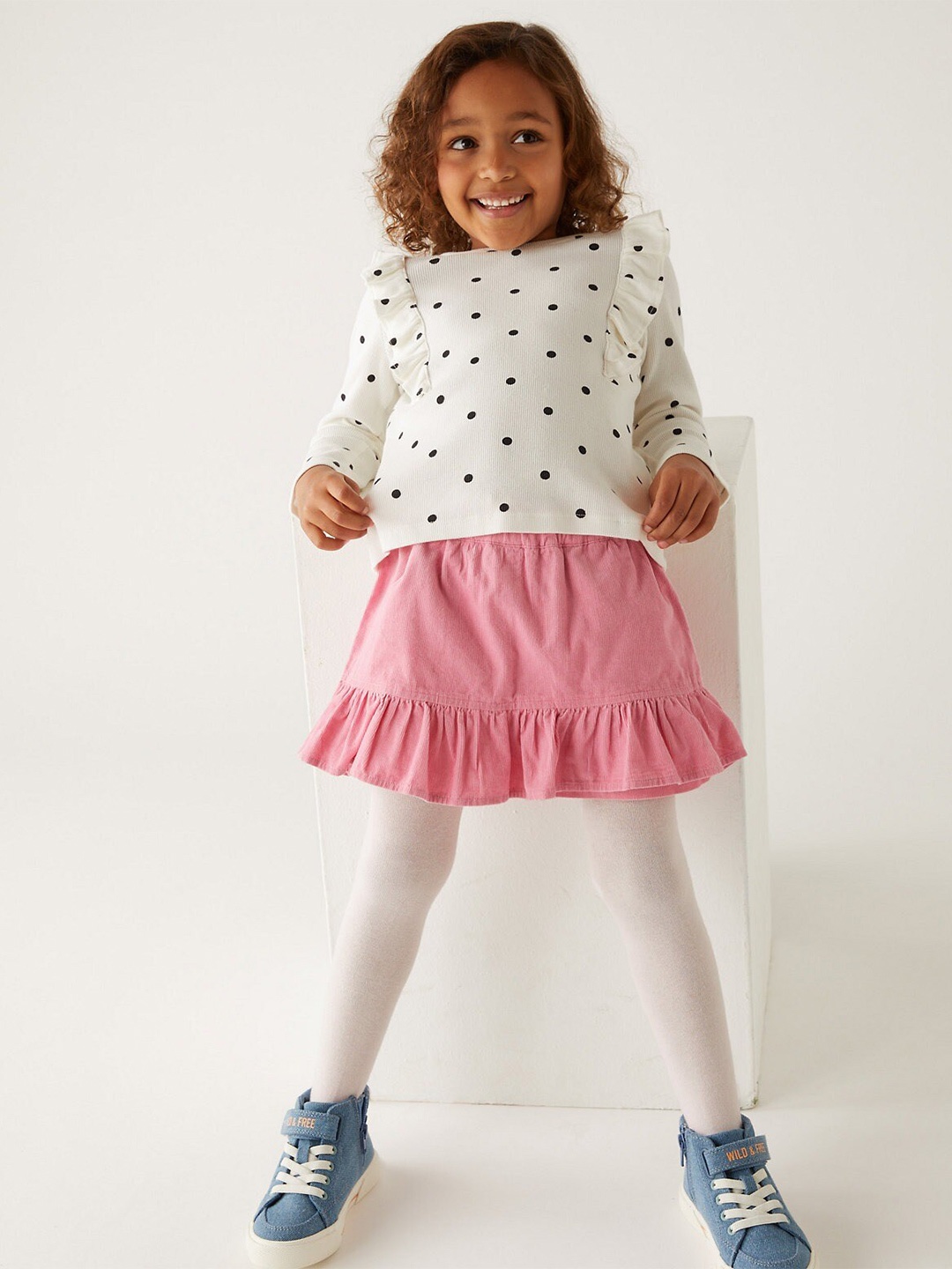 

Marks & Spencer Girls Printed Top With Shorts, Pink