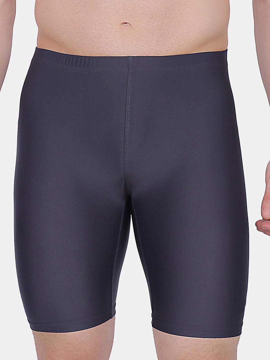 

FILMAX ORIGINALS Skinny Fit High-Rise Cycling Sports Shorts, Grey