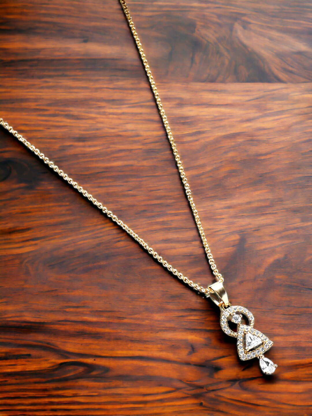 

DressBerry Gold-Plated Gold-Toned & White Brass Necklace