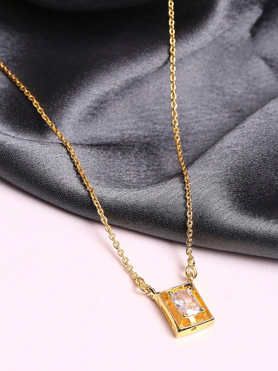 

DressBerry Gold-Plated Gold-Toned & White Brass Necklace