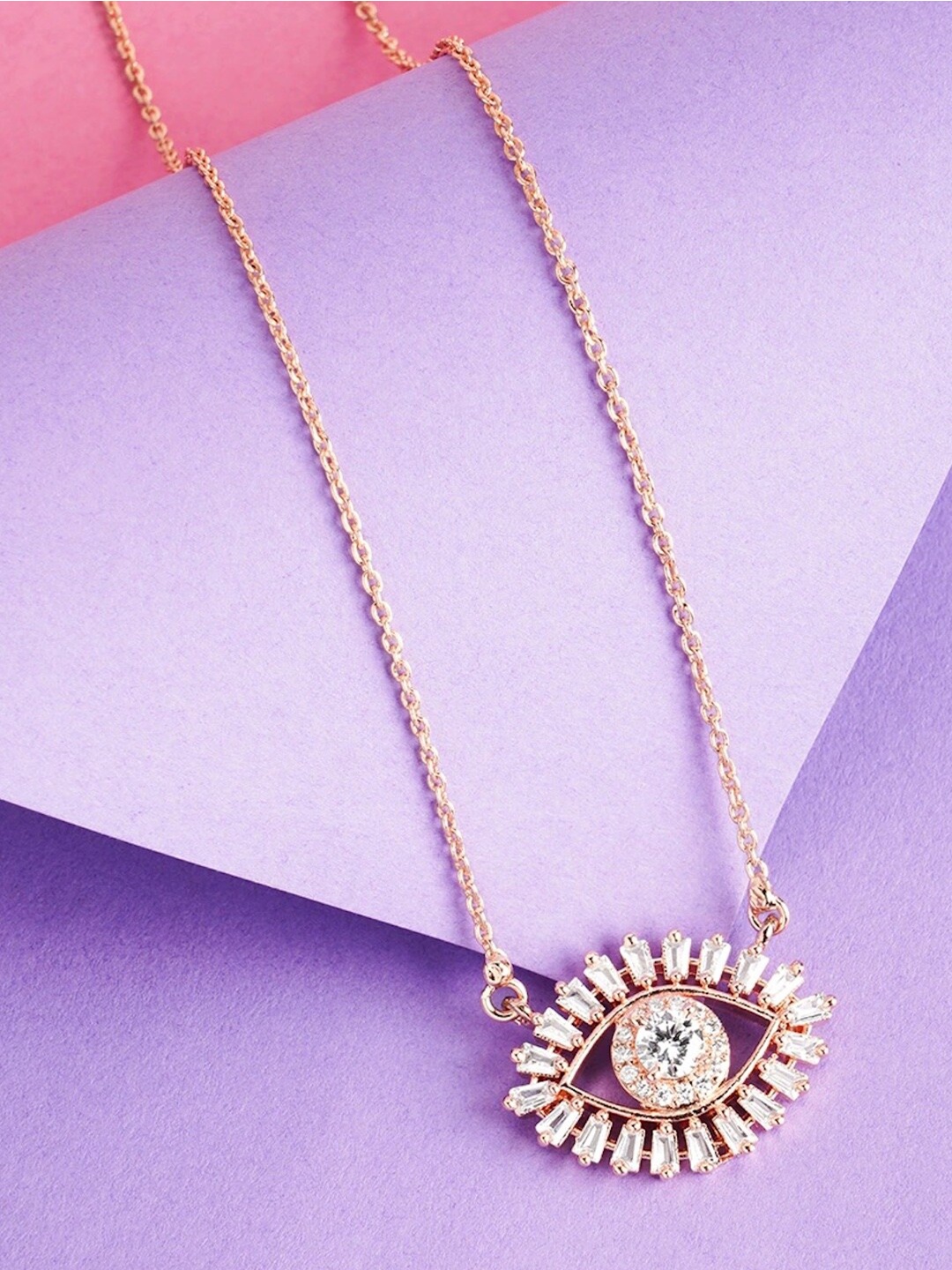 

DressBerry White Brass Rose Gold-Plated Chain