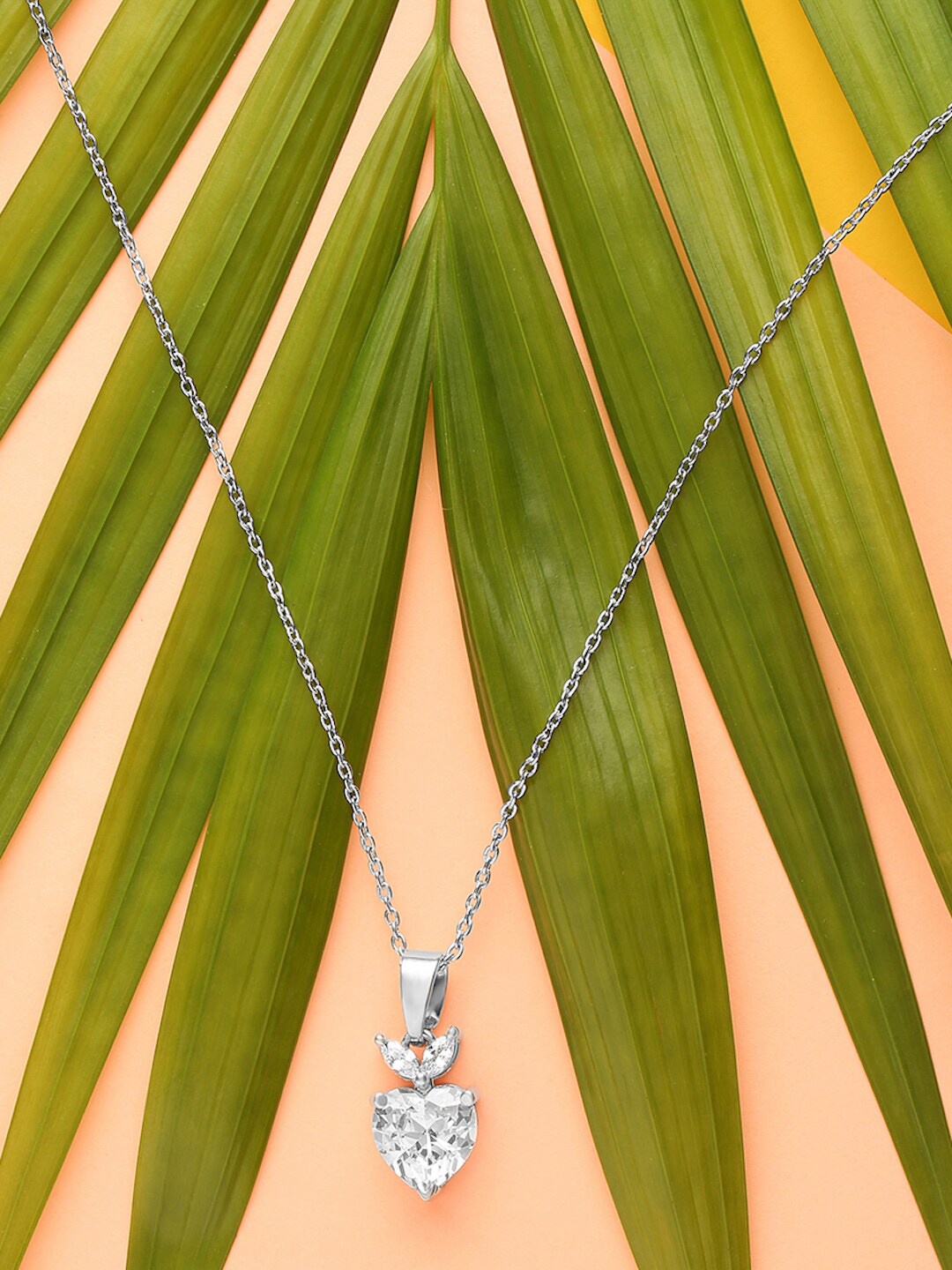 

DressBerry White Brass Silver-Plated Necklace