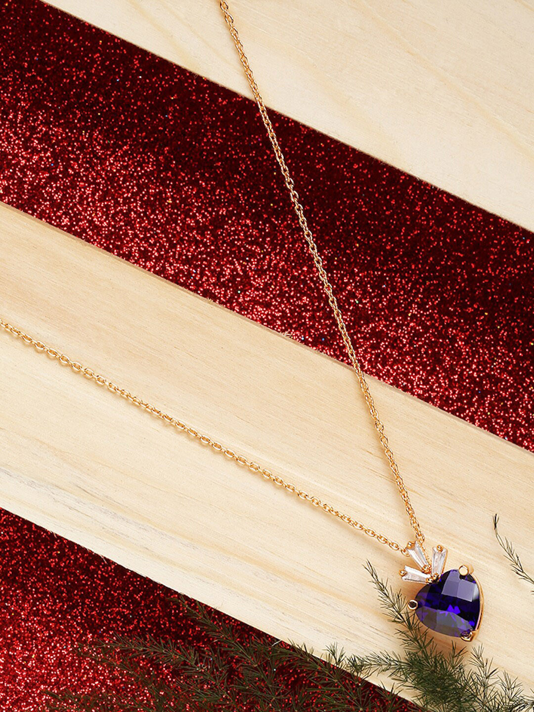 

DressBerry Rose Gold & Blue Brass Rose Gold-Plated Necklace